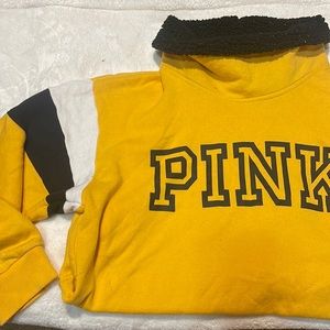 yellow oversized PINK sweater